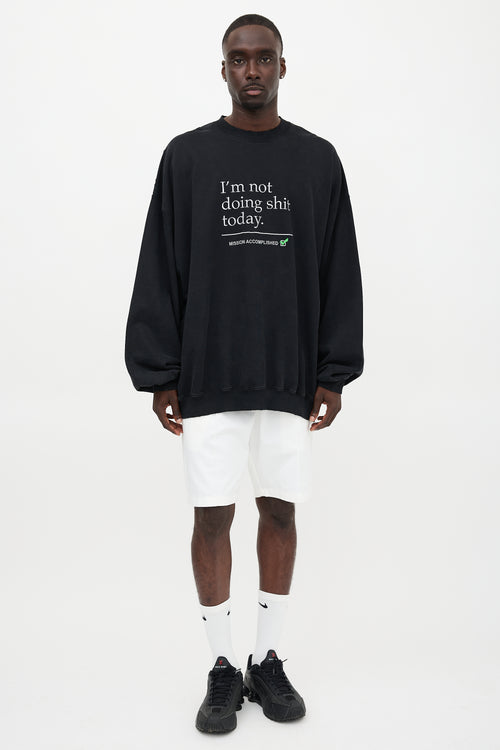 Vetements Oversized Embroidered Sweatshirt