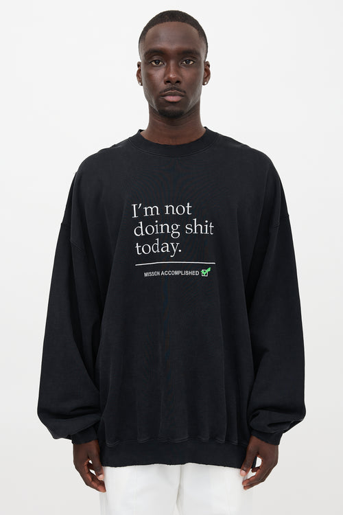 Vetements Oversized Embroidered Sweatshirt