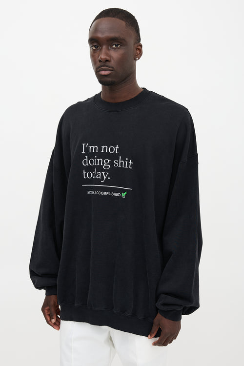 Vetements Oversized Embroidered Sweatshirt