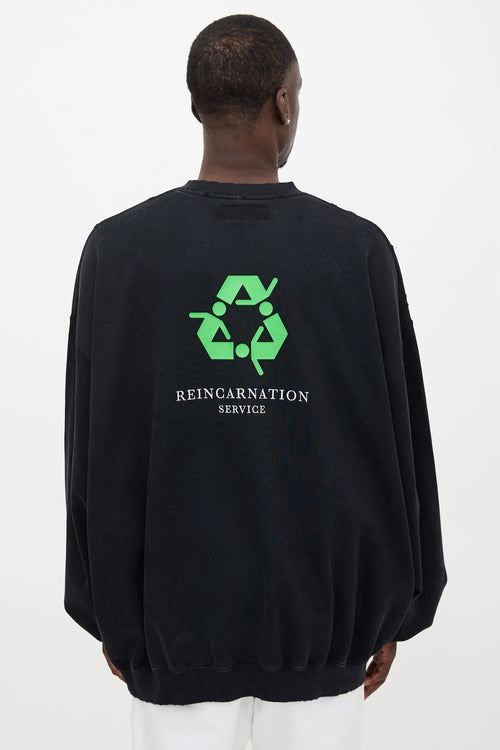 Vetements Oversized Embroidered Sweatshirt