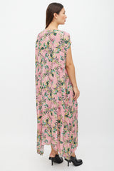 Vetements Pink & Multicolour Floral Sleevelesss Dress