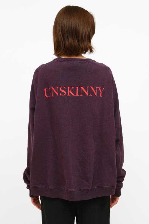 Vetements Purple Unskinny Crewneck Sweater