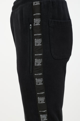 Vetements SS 2018 Wash Tag Jogger Pant