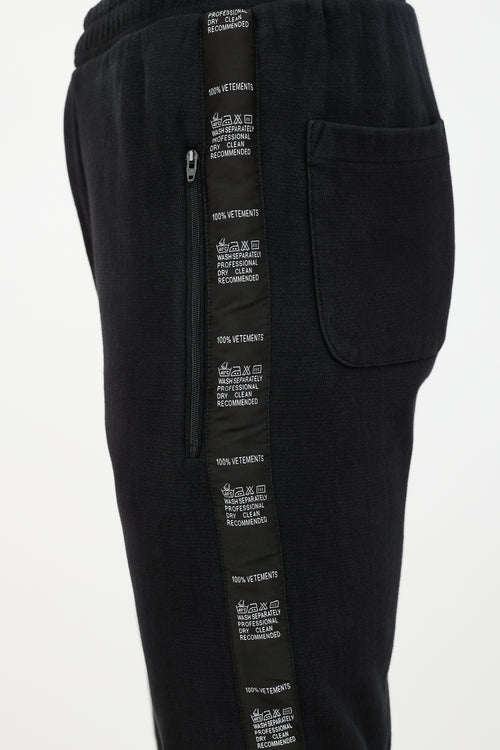Vetements SS 2018 Wash Tag Jogger Pant