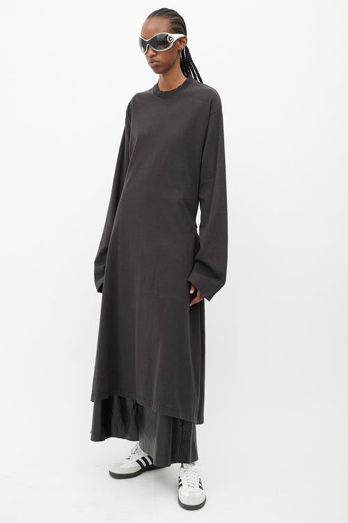 Vetements SS 2016 Faded Black Sweatshirt Wrap Dress