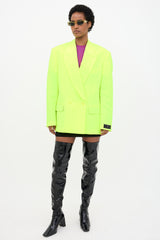 Vetements Spring 2020 Neon Peak Lapel Blazer