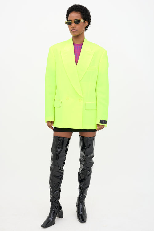 Vetements Spring 2020 Neon Peak Lapel Blazer