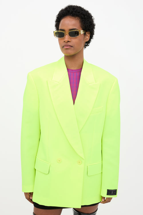 Vetements Spring 2020 Neon Peak Lapel Blazer