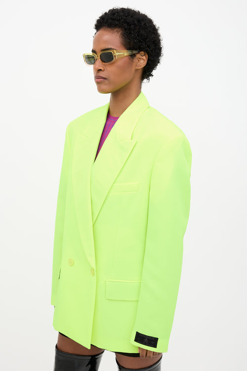 Vetements Spring 2020 Neon Peak Lapel Blazer