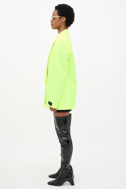 Vetements Spring 2020 Neon Peak Lapel Blazer