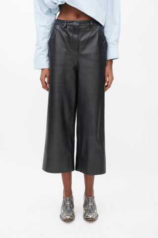 Vetements Summer 2015 Black Leather Cropped Pant