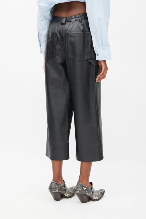 Vetements Summer 2015 Black Leather Cropped Pant