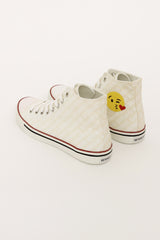 Vetements White Emoji Logo Canvas Sneakers