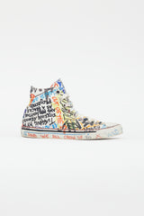 Vetements White & Multi Graffiti Hi-Top Sneaker