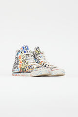 Vetements White & Multi Graffiti Hi-Top Sneaker
