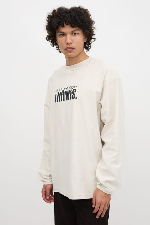 Vetements Winter 2019 Inverted Script Top