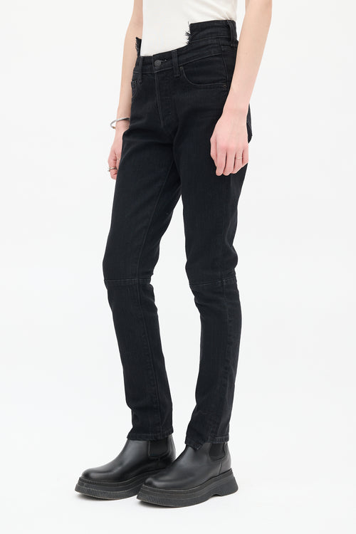 Vetements X Levi's 2018 Raw Black Deconstructed Slim Jeans