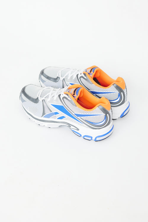 Vetements X Reebok Blue & White Spike Runner 200 Sneaker