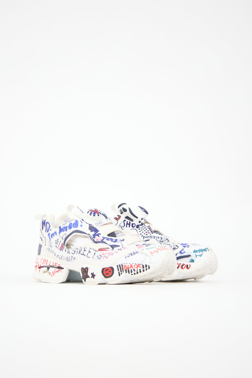 Vetements X Reebok Graffiti InstaPump Fury Sneaker