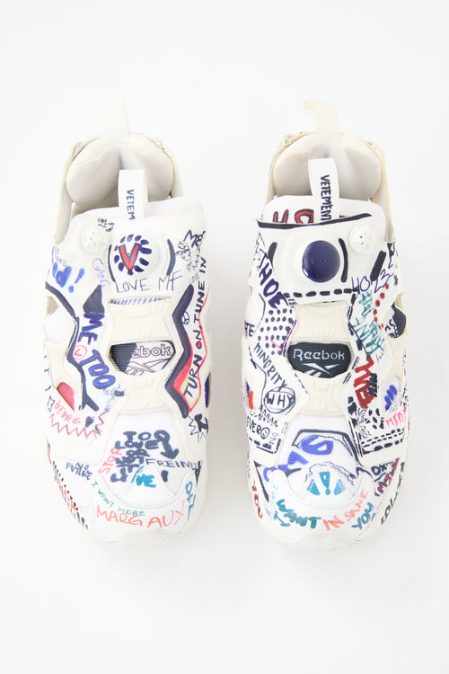 Vetements X Reebok Graffiti InstaPump Fury Sneaker