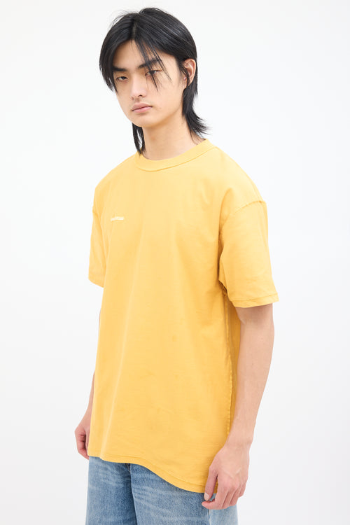 Vetements Yellow Inverted Logo T-Shirt