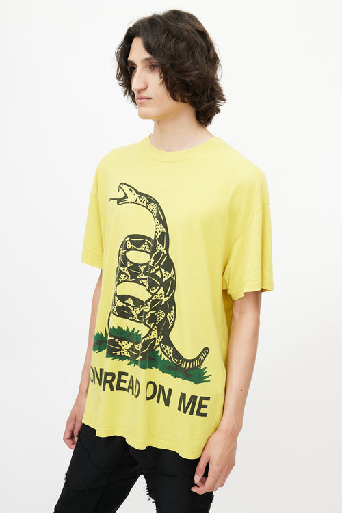 Vetements Yellow & Multicolour Dont Tread On Me T-Shirt