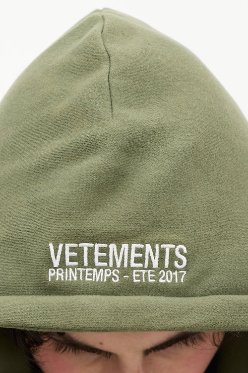 Vetements X Alpha Industries Fall 2017 Green & Black Reversible Bomber Jacket