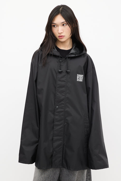 Vetements Summer 2019 Black Nylon Rain Coat