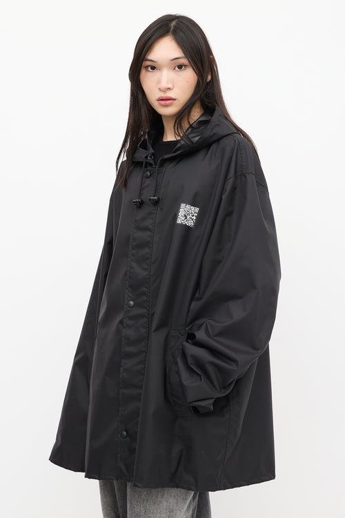 Vetements Summer 2019 Black Nylon Rain Coat