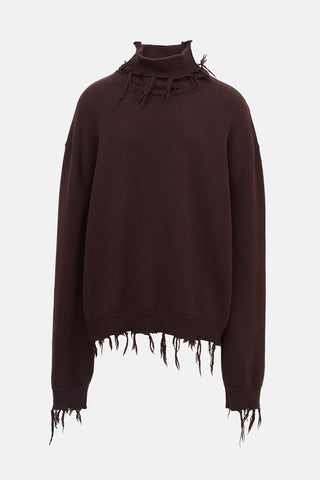 Vetements Distressed Merino Wool Sweater
