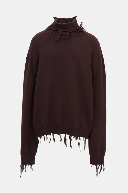 Vetements Distressed Merino Wool Sweater