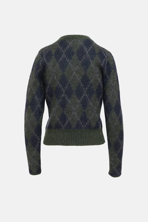  Mohair Argyle Sweater