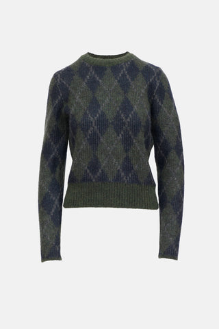 Victoria Beckham Mohair Argyle Sweater