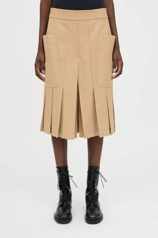 Victoria Beckham Wool Pleated Shorts