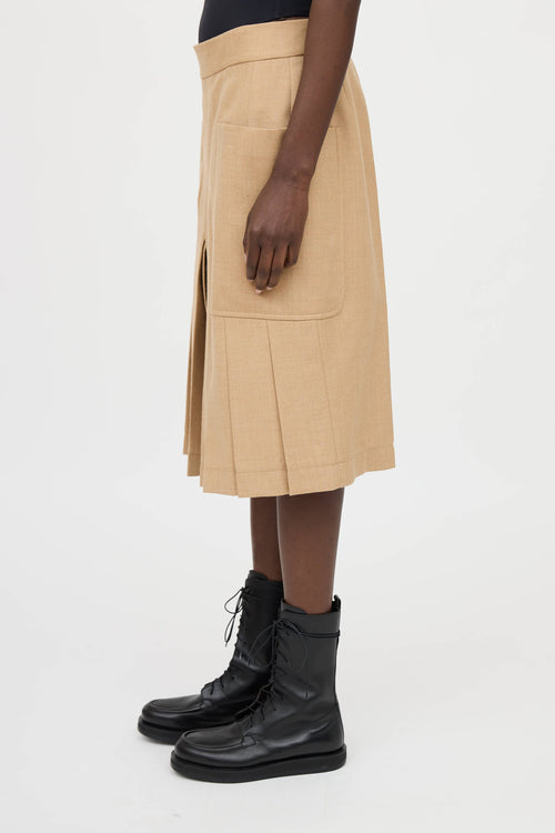 Victoria Beckham Wool Pleated Shorts