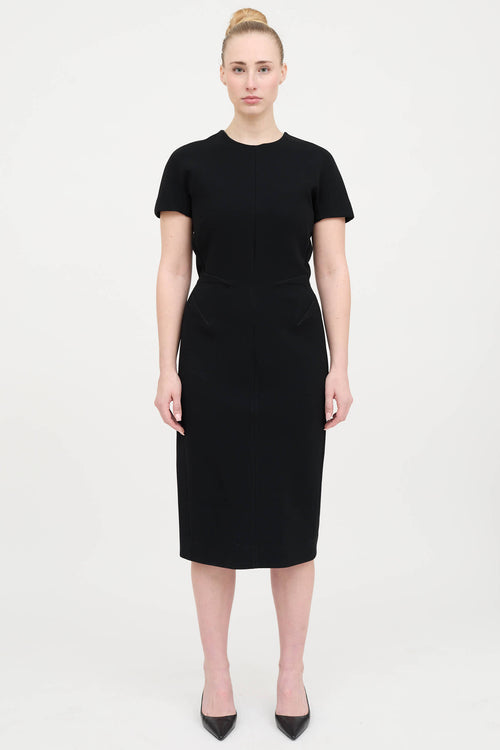 Pintuck Short Sleeve Dress