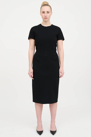 Pintuck Short Sleeve Dress