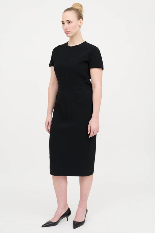 Pintuck Short Sleeve Dress