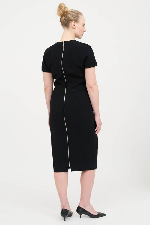 Pintuck Short Sleeve Dress