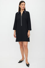 Victoria Beckham Black & Navy Jewel Dress