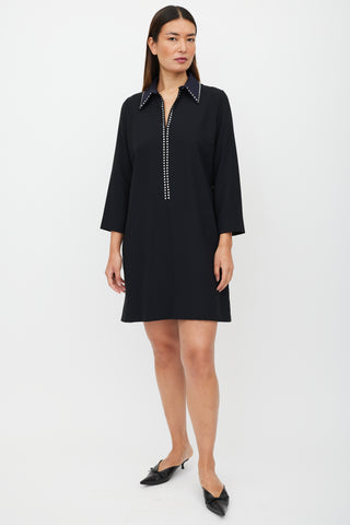 Victoria Beckham Black & Navy Jewel Dress