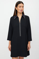 Victoria Beckham Black & Navy Jewel Dress