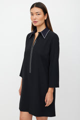 Victoria Beckham Black & Navy Jewel Dress