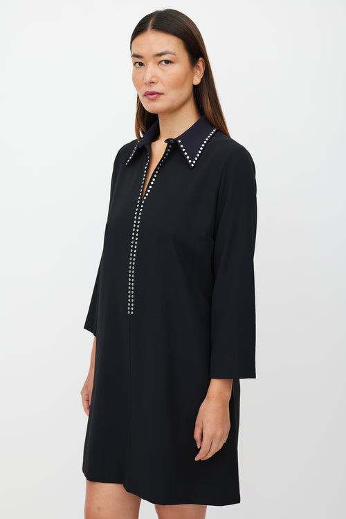 Victoria Beckham Black & Navy Jewel Dress
