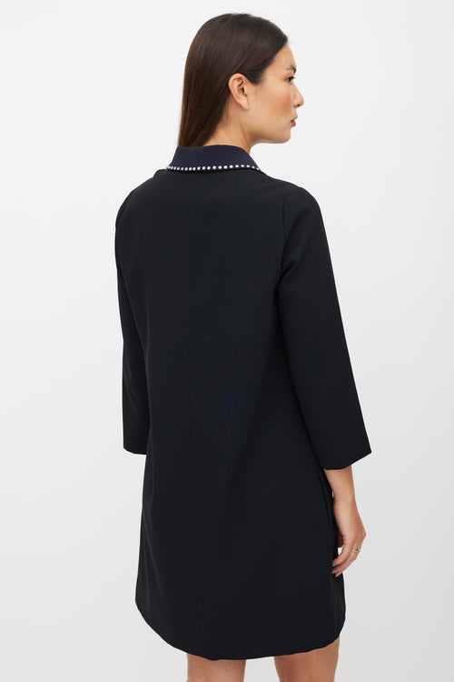 Victoria Beckham Black & Navy Jewel Dress