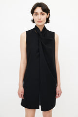 Victoria Beckham Black Twisted Shift Dress