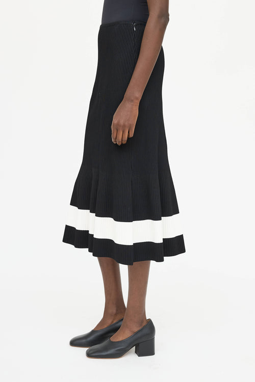 Victoria Beckham Striped Ribbed Skirt