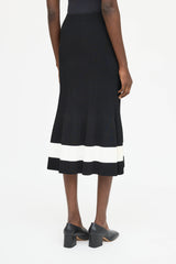 Victoria Beckham Striped Ribbed Skirt