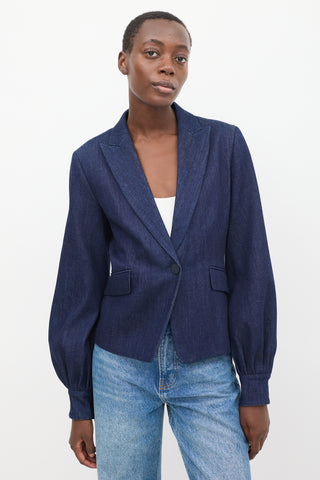 Sportmax Dark Wash Denim Blazer