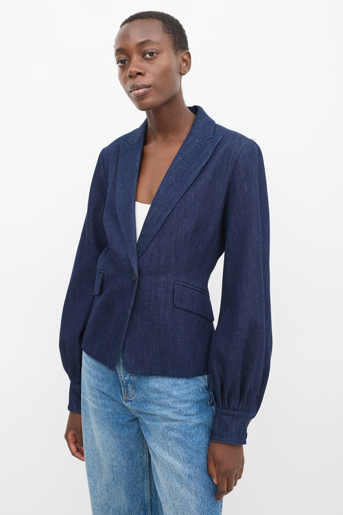 Sportmax Dark Wash Denim Blazer